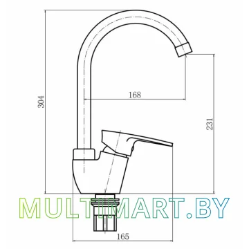 Смеситель Plstart PL4105-17 (графит) картинка 3